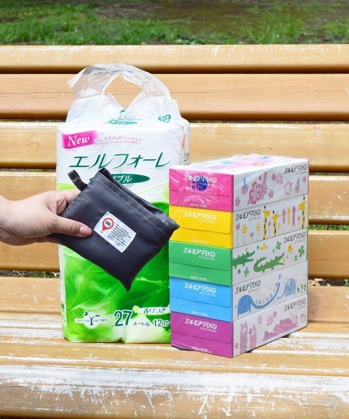 entre square(アントレスクエアー)の「bcl/585 ナイロンマッチバッグ L(エコバッグ/サブバッグ・レディース・ブラウン/グレー/カーキ・ONE SIZE)」の10枚目の写真