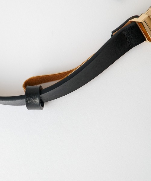 COLONY 2139（コロニートゥーワンスリーナイン）の「リアルレザーメタルプレート細ベルト（ベルト・レディース・ホワイト/ブラック/ブラウン・FREE）」の7枚目の写真