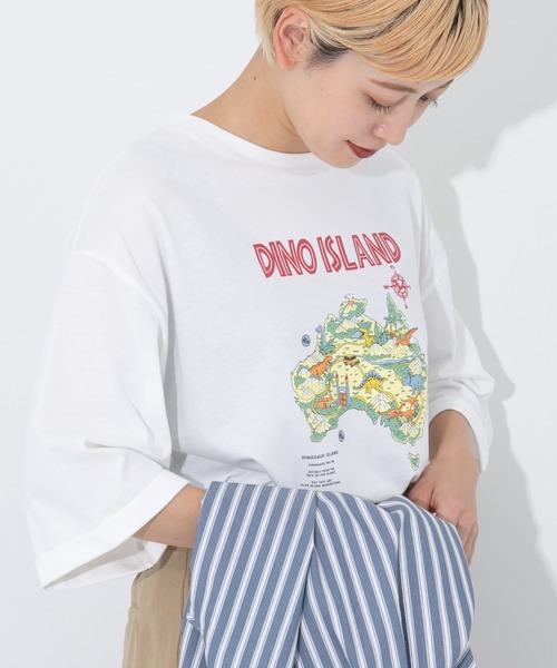 kutir(クティール)の「アソートプリントTシャツ(Tシャツ/カットソー・レディース・チャコールグレー/オフホワイト/イエロー/オレンジ/グリーン/ダークグレー/オートミール・FREE)」の8枚目の写真