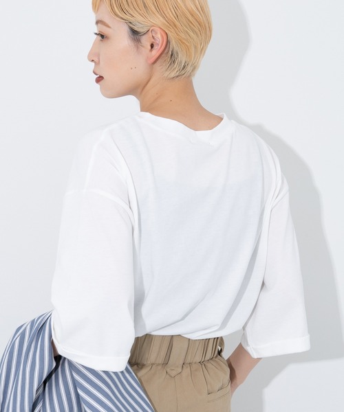 kutir(クティール)の「アソートプリントTシャツ(Tシャツ/カットソー・レディース・チャコールグレー/オフホワイト/イエロー/オレンジ/グリーン/ダークグレー/オートミール・FREE)」の9枚目の写真