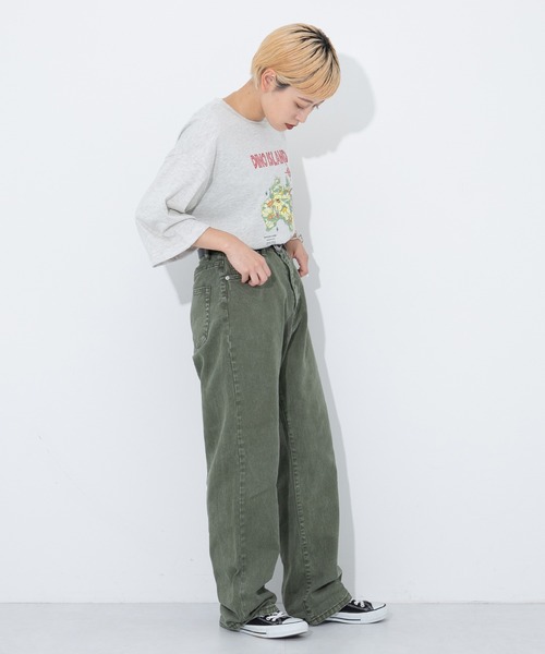 kutir(クティール)の「アソートプリントTシャツ(Tシャツ/カットソー・レディース・チャコールグレー/オフホワイト/イエロー/オレンジ/グリーン/ダークグレー/オートミール・FREE)」の18枚目の写真