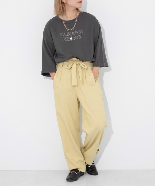 kutir(クティール)の「アソートプリントTシャツ(Tシャツ/カットソー・レディース・チャコールグレー/オフホワイト/イエロー/オレンジ/グリーン/ダークグレー/オートミール・FREE)」の22枚目の写真