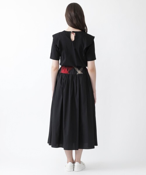 新品★ブルーレーベルクレストブリッジ★ロングスカート★38 クレストブリッジチェックカラミクロスロングスカート（スカート