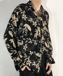 ヴィンテージプリントオーバーサイズLSシャツ