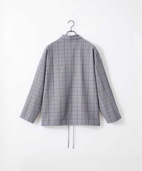Craft Nicholson(クラフトニコルソン)の「オーバーサイズ ハーフジップ アノラックL/Sシャツ(シャツ/ブラウス・メンズ・ブラウン/ブラウン系その他/グレー/ブラック・FREE)」の13枚目の写真