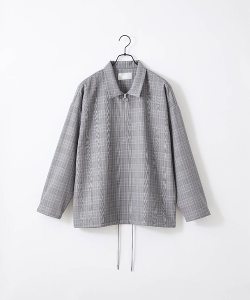 Craft Nicholson(クラフトニコルソン)の「オーバーサイズ ハーフジップ アノラックL/Sシャツ(シャツ/ブラウス・メンズ・ブラウン/ブラウン系その他/グレー/ブラック・FREE)」の5枚目の写真