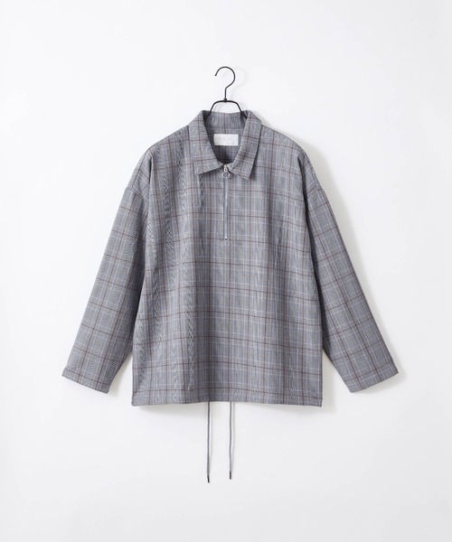 Craft Nicholson(クラフトニコルソン)の「オーバーサイズ ハーフジップ アノラックL/Sシャツ(シャツ/ブラウス・メンズ・ブラウン/ブラウン系その他/グレー/ブラック・FREE)」の12枚目の写真