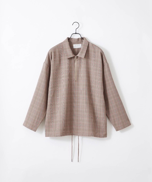 Craft Nicholson(クラフトニコルソン)の「オーバーサイズ ハーフジップ アノラックL/Sシャツ(シャツ/ブラウス・メンズ・ブラウン/ブラウン系その他/グレー/ブラック・FREE)」の18枚目の写真
