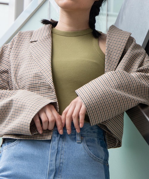 WEGO（ウィゴー）の「WEGO/アメスリリブタンクトップ（タンクトップ・レディース・ブラック/グリーン/ブラウン・FREE）」の3枚目の写真