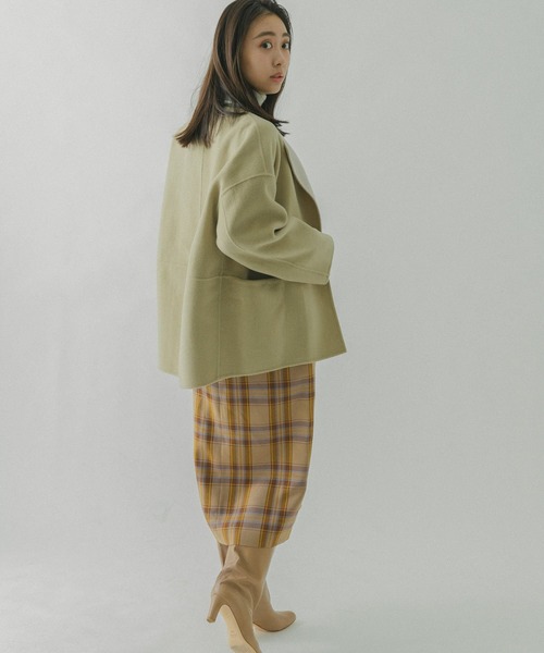 URBAN RESEARCH ROSSO（アーバンリサーチロッソ）の「カシミヤシルクミドルリバーコート（その他アウター・レディース・ブラック系その他/ブラウン系その他/イエロー系その他・FREE）」の9枚目の写真