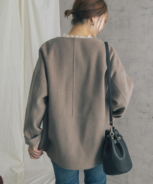 URBAN RESEARCH ROSSO（アーバンリサーチロッソ）の「カシミヤシルクミドルリバーコート（その他アウター・レディース・ブラック系その他/ブラウン系その他/イエロー系その他・FREE）」の20枚目の写真