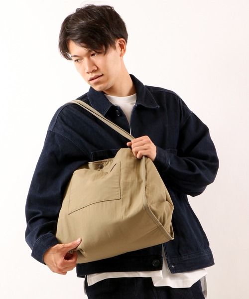 Healthknit Product(ヘルスニットプロダクト)の「【Healthknit Product】マットナイロン2WAYトート(トートバッグ・メンズ・ベージュ/カーキ/ブラック・FREE)」の19枚目の写真