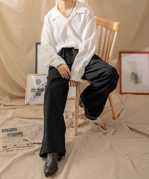 Adoon plain(アドーンプレーン)の「【Adoon plain】ベルト付き4タックパンツ(その他パンツ・メンズ・ブラック/グリーン/オレンジ系その他・SMALL/MEDIUM/LARGE)」の15枚目の写真