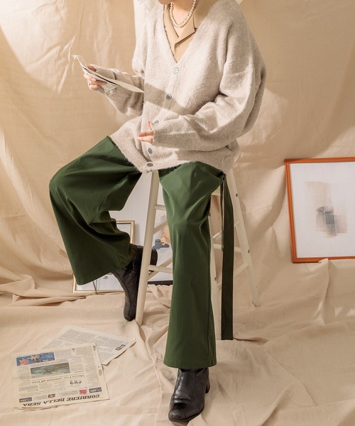 Adoon plain(アドーンプレーン)の「【Adoon plain】ベルト付き4タックパンツ(その他パンツ・メンズ・ブラック/グリーン/オレンジ系その他・SMALL/MEDIUM/LARGE)」の8枚目の写真