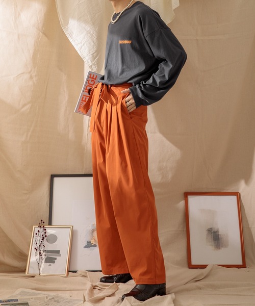 Adoon plain(アドーンプレーン)の「【Adoon plain】ベルト付き4タックパンツ(その他パンツ・メンズ・ブラック/グリーン/オレンジ系その他・SMALL/MEDIUM/LARGE)」の22枚目の写真