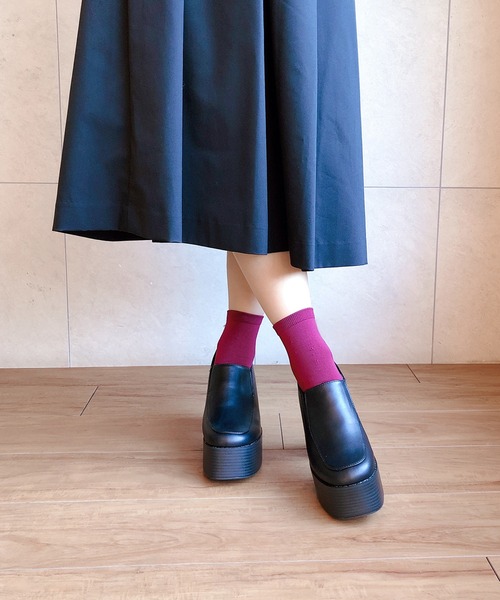 Noubel Voug Relax（ヌーベルヴォーグリラックス）の「ボリューム チャンキーソール マニッシュ シューズ（パンプス・レディース・パイソン/ブラック・S/LL/L/M/3L）」の18枚目の写真