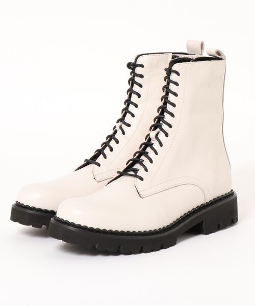 FABIO RUSCONI（ファビオルスコーニ）の「FABIO RUSCONI/5893 SETA2136 WHITE/厚底レースアップ　インジップブーツ（ブーツ・レディース・ホワイト・39/37/36/38）」の2枚目の写真