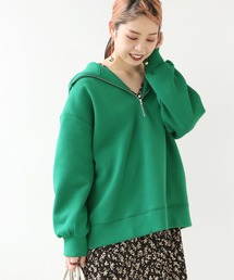 Simplicite | ダンボールハーフジップ フードプルオーバー◆(パーカー)