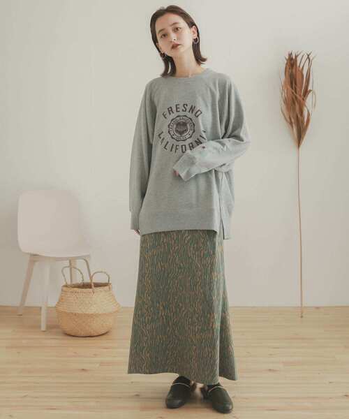 SENSE OF PLACE by URBAN RESEARCH（センスオブプレイスバイアーバンリサーチ）の「ソフトストライプナロースカート（スカート・レディース・グリーン系その他/ブラック系その他/ベージュ系その他・ONE）」の8枚目の写真