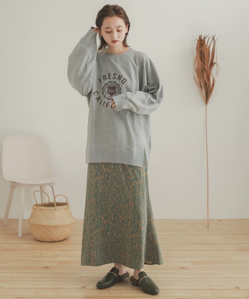 SENSE OF PLACE by URBAN RESEARCH（センスオブプレイスバイアーバンリサーチ）の「ソフトストライプナロースカート（スカート・レディース・グリーン系その他/ブラック系その他/ベージュ系その他・ONE）」の9枚目の写真