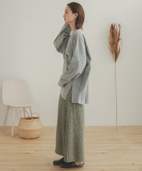 SENSE OF PLACE by URBAN RESEARCH（センスオブプレイスバイアーバンリサーチ）の「ソフトストライプナロースカート（スカート・レディース・グリーン系その他/ブラック系その他/ベージュ系その他・ONE）」の11枚目の写真