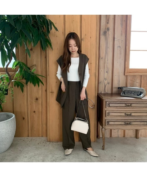 fifth(フィフス)の「フロントタックルーズスラックス(その他パンツ・レディース・ブラック/モカ/ライトベージュ・SMALL/MEDIUM)」の10枚目の写真