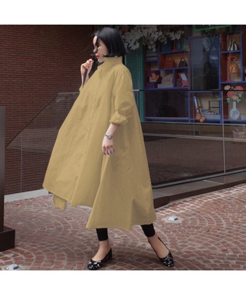 Ritzy(リッツィー)の「大人シルエット ゆる感 ミモレ丈 Aライン シャツワンピース(シャツワンピース・レディース・ホワイト/ブラック/ベージュ/ネイビー/ブラウン・S/M/L)」の4枚目の写真