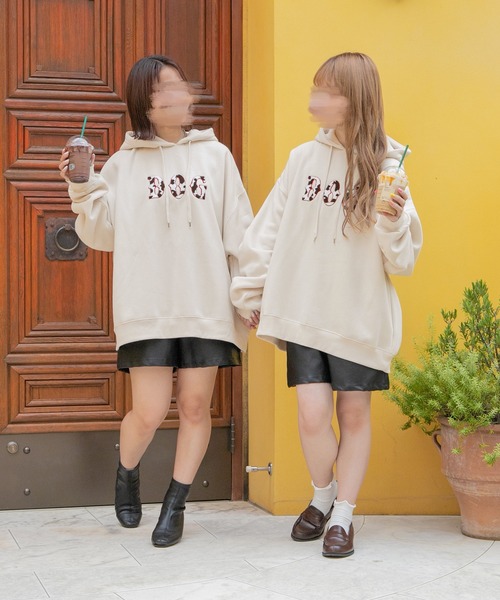 PairPair（ペアペア）の「ロゴBIGフーディー(ユニセックス)（パーカー・レディース・カーキ/アイボリー/グレイッシュブルー・FREE）」の14枚目の写真