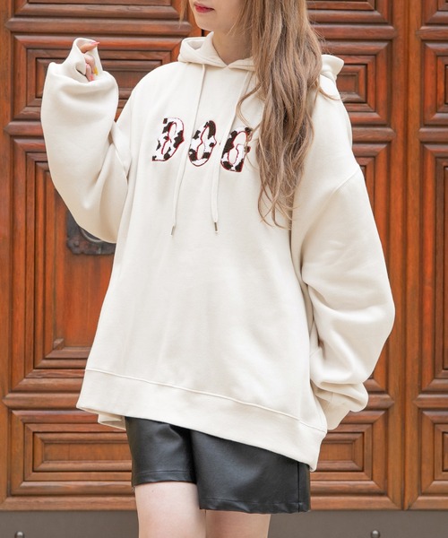 PairPair（ペアペア）の「ロゴBIGフーディー(ユニセックス)（パーカー・レディース・カーキ/アイボリー/グレイッシュブルー・FREE）」の10枚目の写真