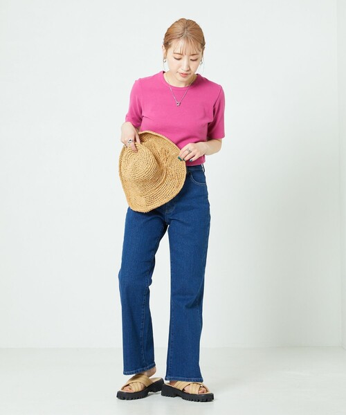 FREAK'S STORE(フリークスストア)の「【WEB限定】フレアデニム(デニムパンツ・レディース・ブラック/ネイビー/ブルー/チャコール・24/25/26/27)」の9枚目の写真