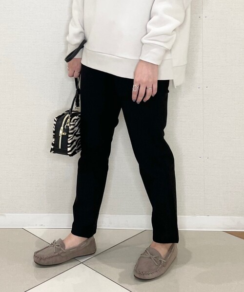 SHOO・LA・RUE(シューラルー)の「◆【S-3L】ストレッチ裏起毛イージーテーパードパンツ(その他パンツ・レディース・ブラック/アイボリー/サンドベージュ/キャメル・01/02/03/04/05)」の8枚目の写真