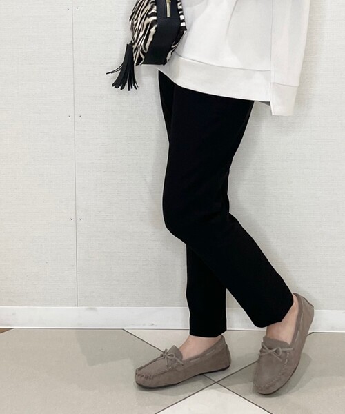 SHOO・LA・RUE(シューラルー)の「◆【S-3L】ストレッチ裏起毛イージーテーパードパンツ(その他パンツ・レディース・ブラック/アイボリー/サンドベージュ/キャメル・01/02/03/04/05)」の5枚目の写真