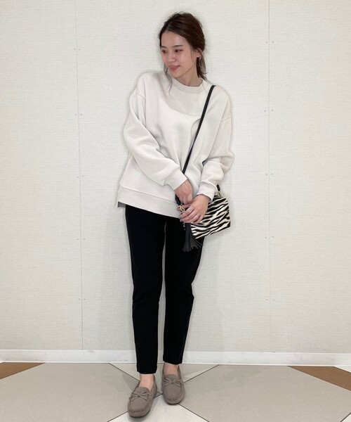 SHOO・LA・RUE(シューラルー)の「◆【S-3L】ストレッチ裏起毛イージーテーパードパンツ(その他パンツ・レディース・ブラック/アイボリー/サンドベージュ/キャメル・01/02/03/04/05)」の7枚目の写真