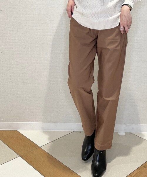 SHOO・LA・RUE(シューラルー)の「◆【S-3L】ストレッチ裏起毛イージーテーパードパンツ(その他パンツ・レディース・ブラック/アイボリー/サンドベージュ/キャメル・01/02/03/04/05)」の13枚目の写真