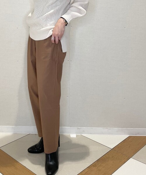 SHOO・LA・RUE(シューラルー)の「◆【S-3L】ストレッチ裏起毛イージーテーパードパンツ(その他パンツ・レディース・ブラック/アイボリー/サンドベージュ/キャメル・01/02/03/04/05)」の14枚目の写真