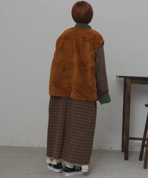 MERLOT（メルロー）の「クラシックチェックコート（ステンカラーコート・レディース・グリーン/グレー/ブラウン/グリーン系その他・FREE）」の12枚目の写真