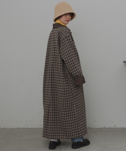MERLOT（メルロー）の「クラシックチェックコート（ステンカラーコート・レディース・グリーン/グレー/ブラウン/グリーン系その他・FREE）」の17枚目の写真