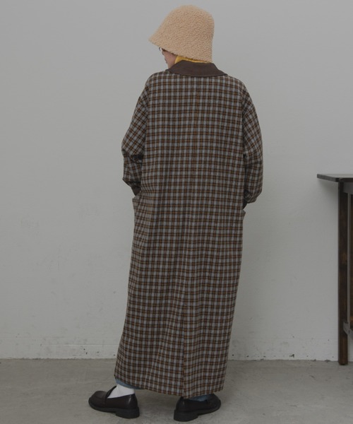 MERLOT（メルロー）の「クラシックチェックコート（ステンカラーコート・レディース・グリーン/グレー/ブラウン/グリーン系その他・FREE）」の18枚目の写真