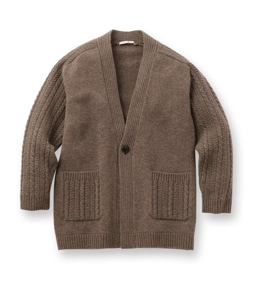 40ct&525(フォーティーカラッツアンドゴーニーゴ)の「無染色ウール カーディガン(カーディガン/ボレロ・メンズ・ブラウン系/ライトベージュ・02/03/04)」の3枚目の写真