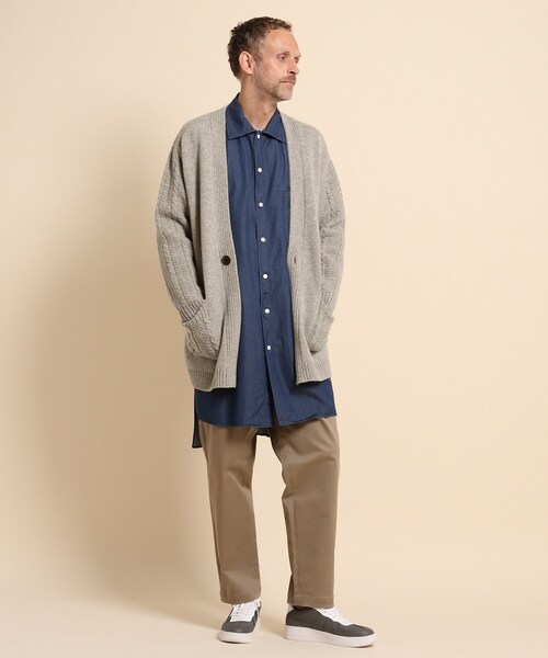 40ct&525(フォーティーカラッツアンドゴーニーゴ)の「無染色ウール カーディガン(カーディガン/ボレロ・メンズ・ブラウン系/ライトベージュ・02/03/04)」の4枚目の写真