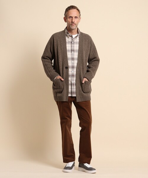 40ct&525(フォーティーカラッツアンドゴーニーゴ)の「無染色ウール カーディガン(カーディガン/ボレロ・メンズ・ブラウン系/ライトベージュ・02/03/04)」の5枚目の写真