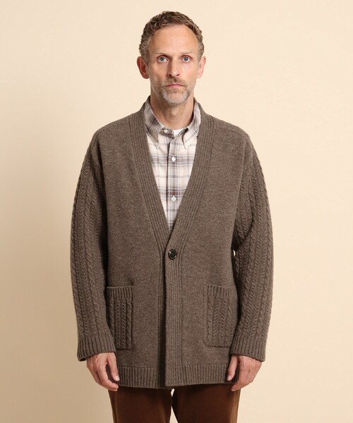 40ct&525(フォーティーカラッツアンドゴーニーゴ)の「無染色ウール カーディガン(カーディガン/ボレロ・メンズ・ブラウン系/ライトベージュ・02/03/04)」の6枚目の写真