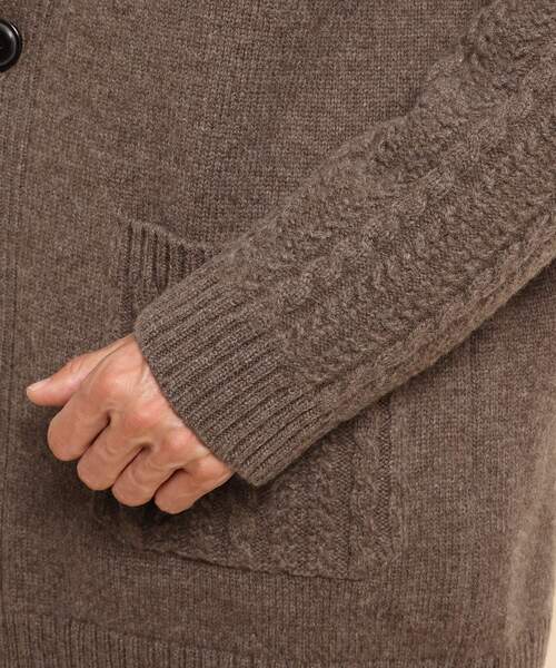 40ct&525(フォーティーカラッツアンドゴーニーゴ)の「無染色ウール カーディガン(カーディガン/ボレロ・メンズ・ブラウン系/ライトベージュ・02/03/04)」の10枚目の写真