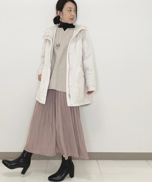 DRESKIP（ドレスキップ）の「◆撥水シームレスダウンコート（ダウンジャケット/コート・レディース・ブラック/アイボリー/ブラウン系その他・02/03/04）」の5枚目の写真