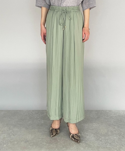 PICCIN（ピッチン）の「シルキーサテンイージーワイドパンツ（その他パンツ・レディース・ネイビー/オリーブ・M）」の13枚目の写真