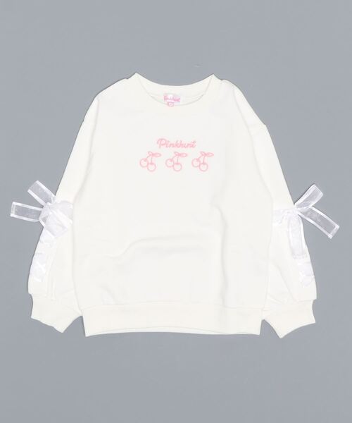 PINKHUNT(ピンクハント)の「PINKHUNT 袖レースアップトレーナー 6107K #IG(スウェット・キッズ・パープル/ホワイト・120cm/160cm/140cm/150cm/130cm)」の4枚目の写真