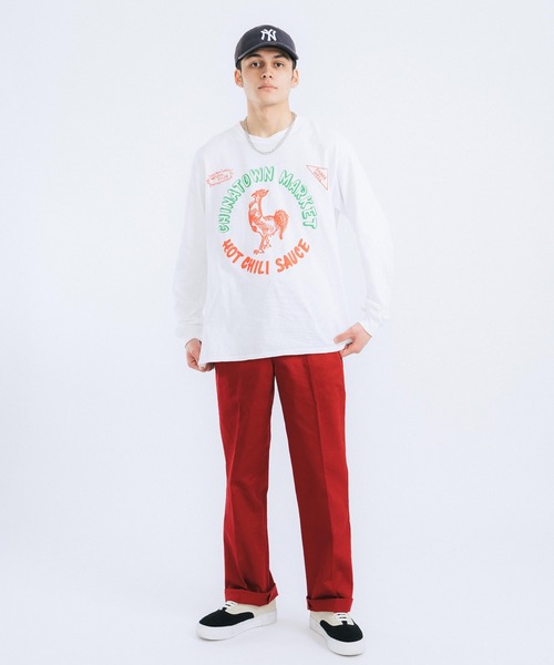 Ressaca（レサーカ）の「コットンツイル ワイドチノスケーターワークパンツ（チノパンツ・メンズ・ライトグレー/ブラック/ベージュ/パープル/ブラウン/レッド/カーキ/ブルー/グリーン/マスタード/チャコール・M/L/XL）」の17枚目の写真