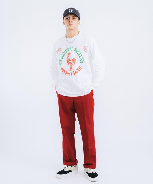 Ressaca（レサーカ）の「コットンツイル ワイドチノスケーターワークパンツ（チノパンツ・メンズ・ライトグレー/ブラック/ベージュ/パープル/ブラウン/レッド/カーキ/ブルー/グリーン/マスタード/チャコール・M/L/XL）」の18枚目の写真