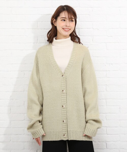 SHOO・LA・RUE（シューラルー）の「◆シャギーニットカーディガン（カーディガン/ボレロ・レディース・ライトパープル/ライトブルー/ホワイト系/ライトグリーン・00）」の5枚目の写真