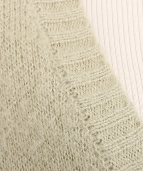 SHOO・LA・RUE（シューラルー）の「◆シャギーニットカーディガン（カーディガン/ボレロ・レディース・ライトパープル/ライトブルー/ホワイト系/ライトグリーン・00）」の9枚目の写真